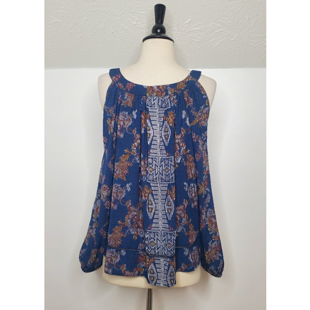 Knox Rose Boho Cold Shoulder Peasant Blouse - Picture 4 of 6